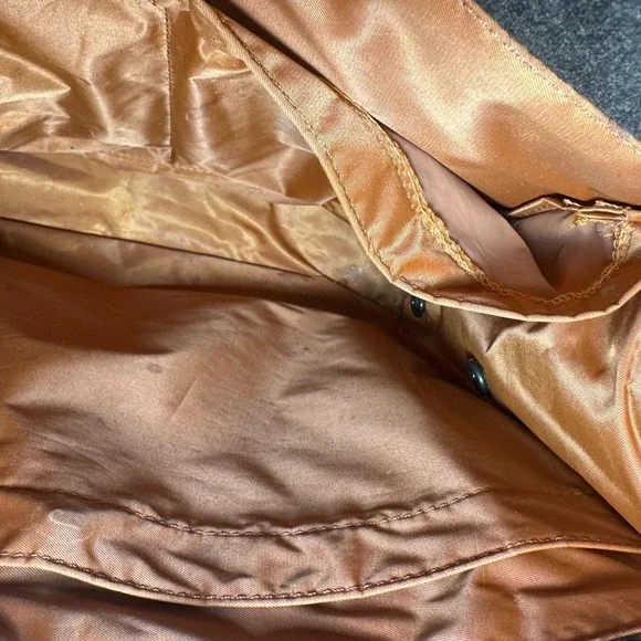 SCOUT Felt Crossbody diaper Bag Buckle Flap Grey Orange Interior changing pad - Picture 8 of 13